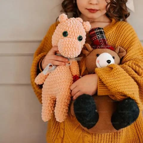 Knitted teddy bear