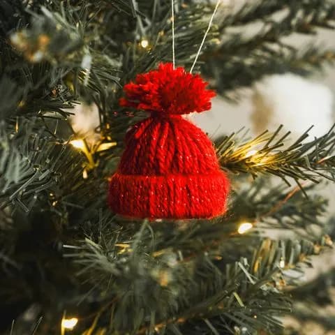 Felt Christmas ornaments, set of 6