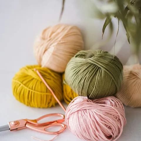 Hand-knitted wool scarf